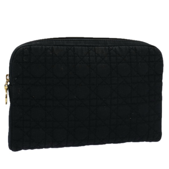Christian Dior Canage Pouch Nylon Black Auth bs10301 - Picture 1 of 16